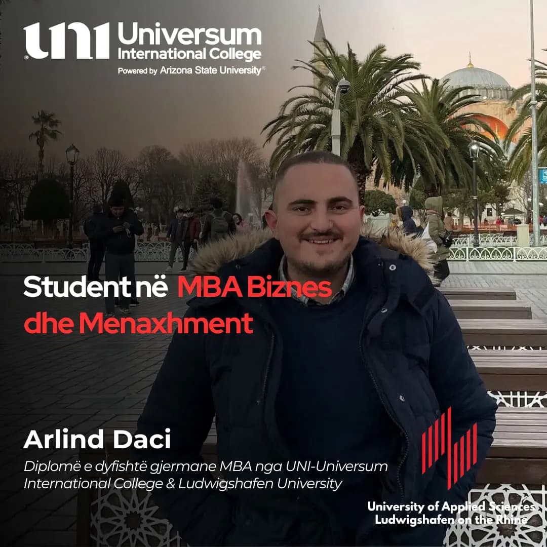Arlind Daci ne galerine e programit dual-degree MA Management