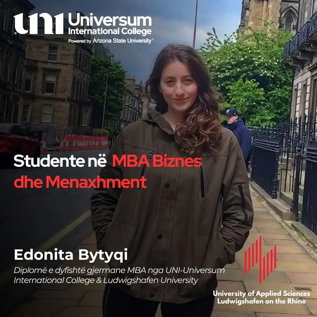 Edonita Bytyqi ne galerine e programit dual-degree MA Management