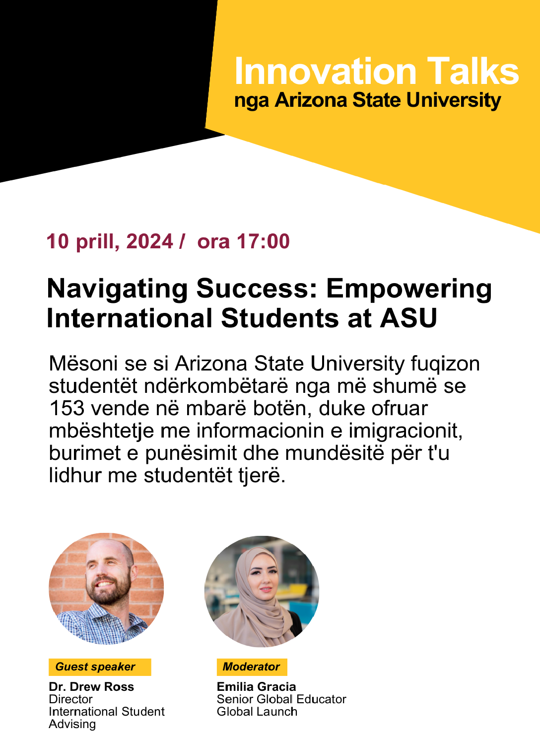 Poster Innovation Talks per sesionin e 10 prillit 2024