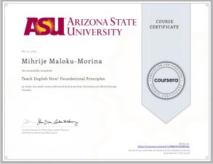 Certifikate TESOL 3